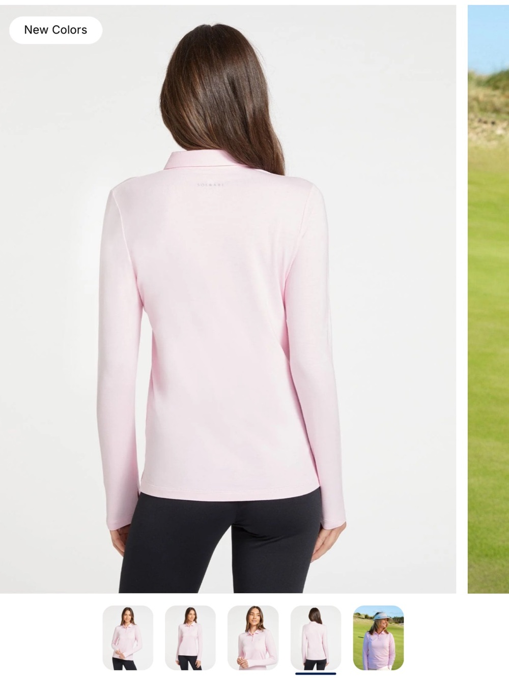 Faconnable Pale Pink Long Sleeve Polo Top